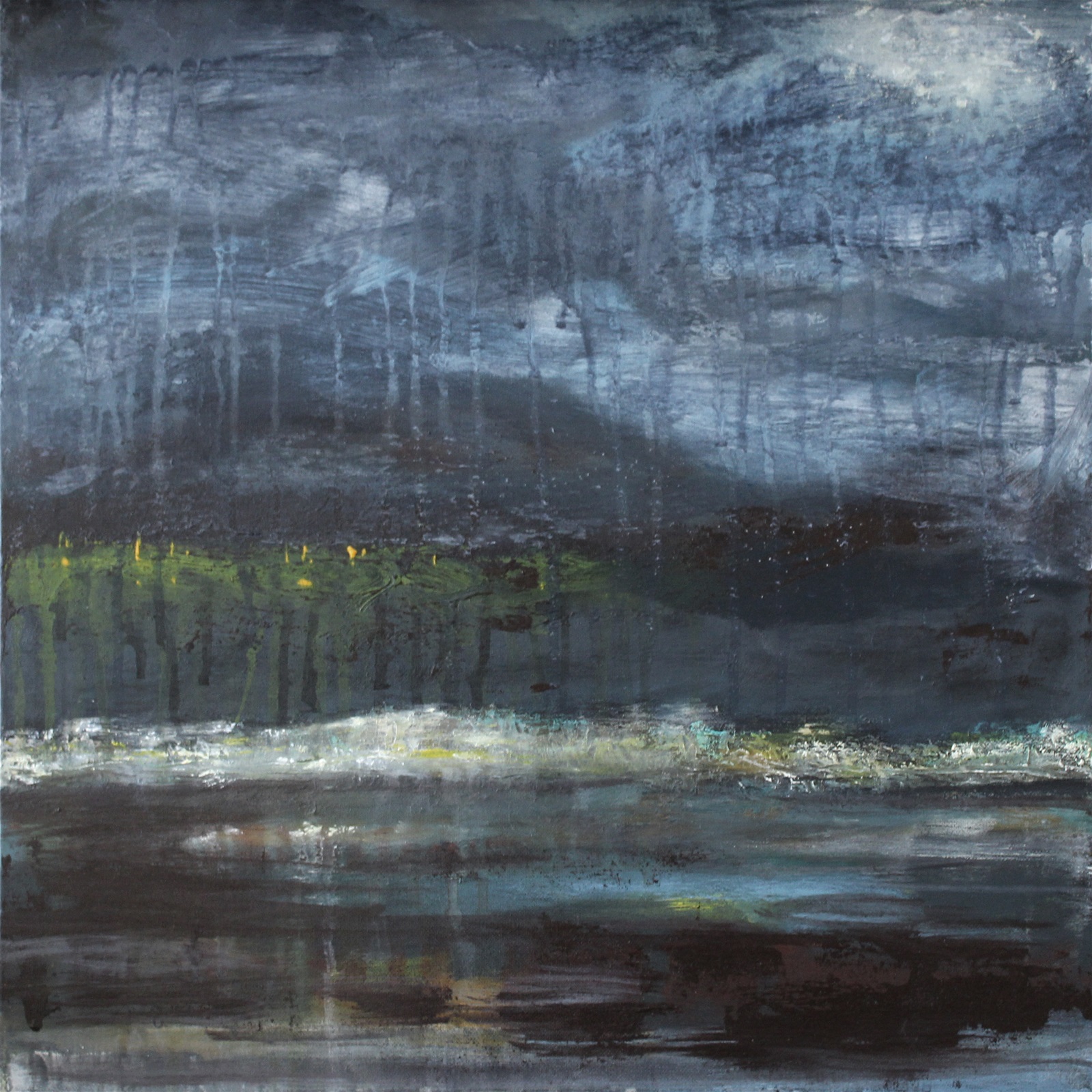 "Aften i Kastoria" - akryl på lærred, 50 x 50. (3200,-)