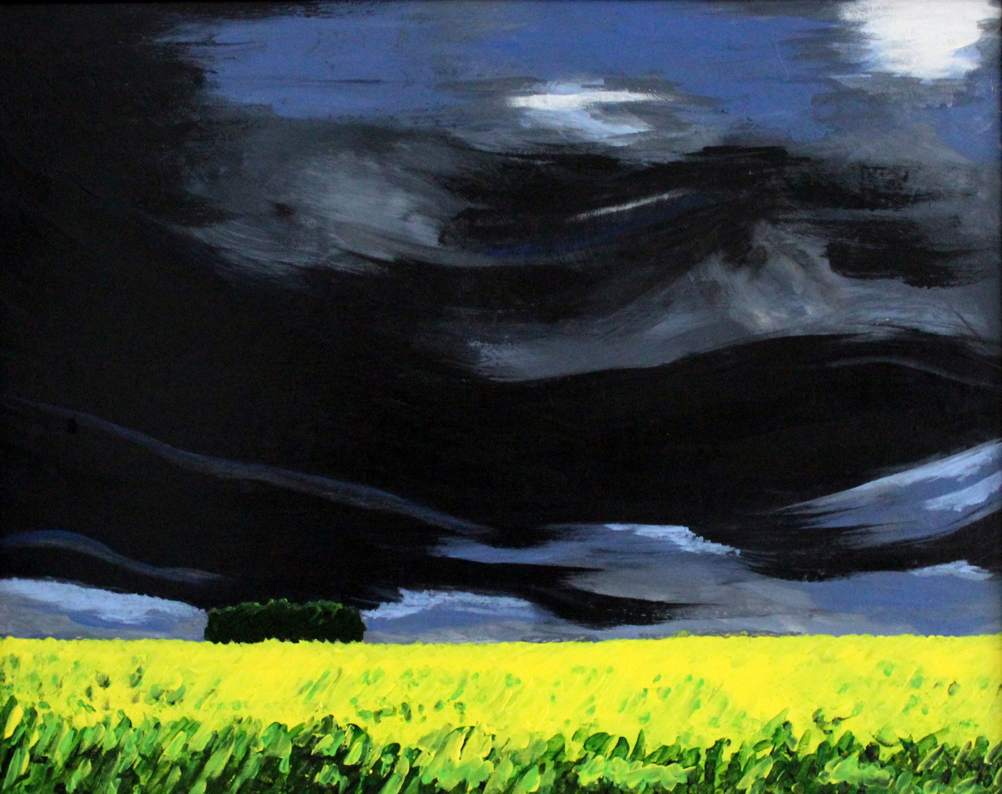 "Rapsmark" - akryl på karton, 40 x 50