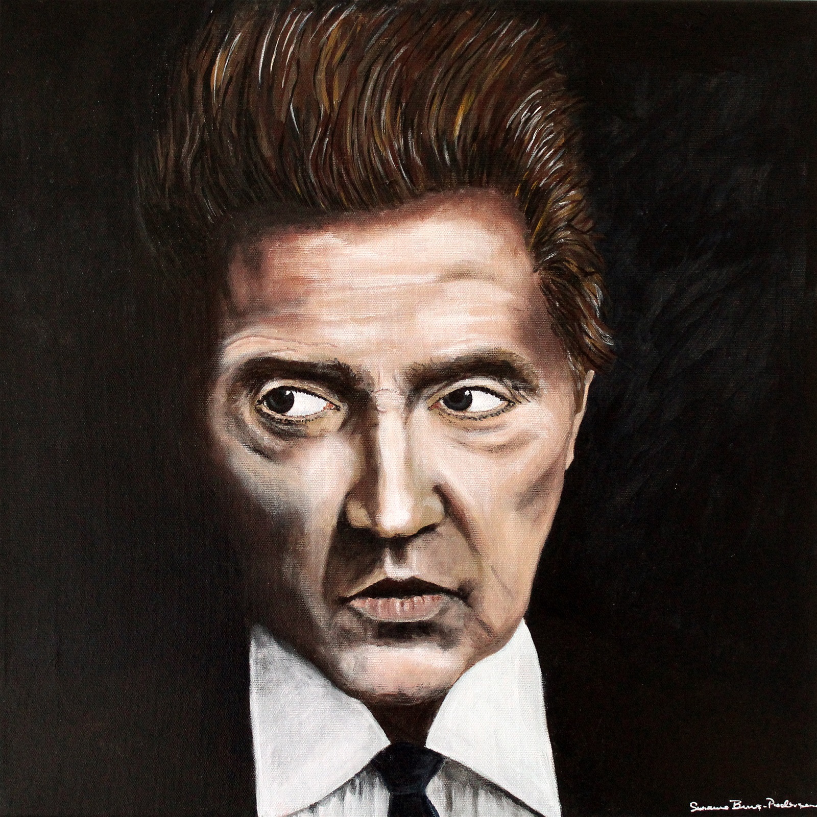 "What the heck" - akryl på lærred, 50 x 50