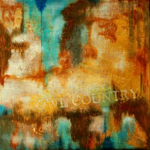 "Owl country" - akryl på lærred, 50 x 50. (3200,-)