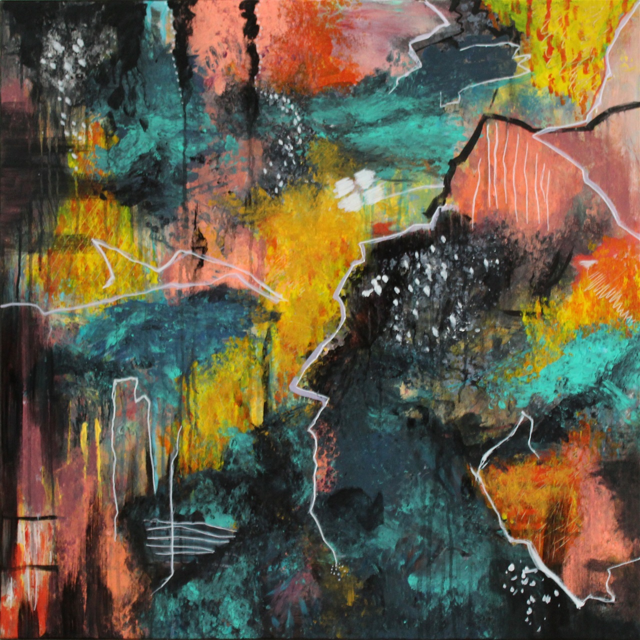 "Something else" - akryl på lærred, 80 x 80