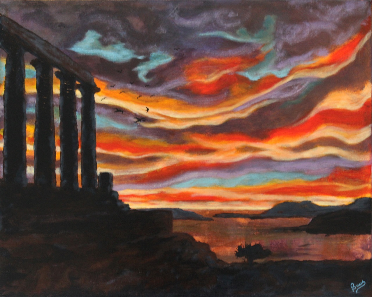 "Byron was here" - akryl på lærred, 40 x 50. (3000,-)
