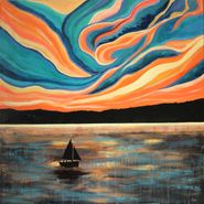 "Sailboat on Lake Orestiada" - akryl på lærred, 90 x 90. (4800,-)